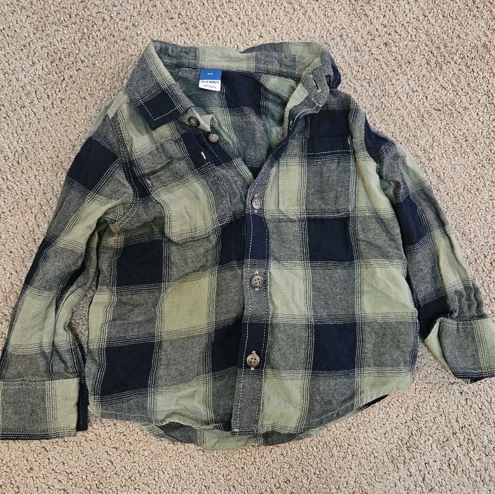 Plaid button down shirt